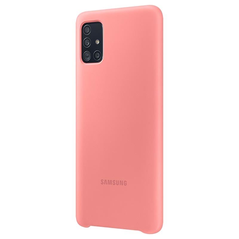Samsung EF-PA515TP Samsung A51 Szilikon tok rózsaszín