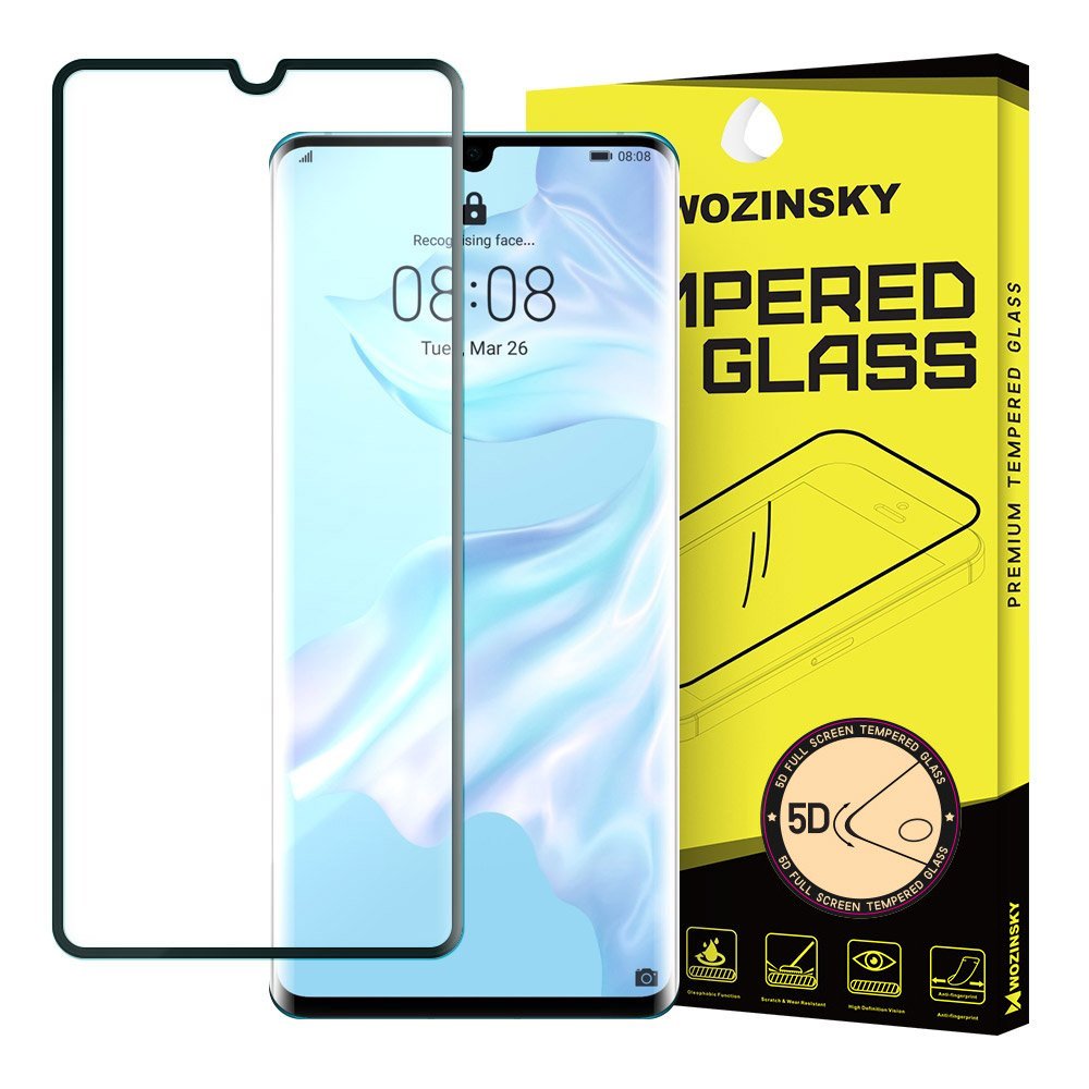 Wozinsky 5D Full Glue kijelzővédő üvegfólia Huawei P30 Pro fekete
