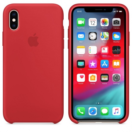 Apple gyári szilikon tok Apple iPhone X/XS piros (MRWC2ZM/A)