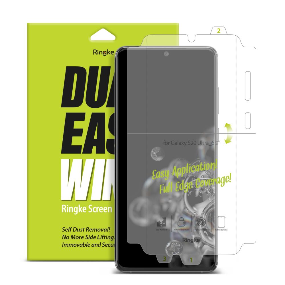 Ringke Dual Easy 2x kijelzővédő PET fólia Samsung S20 Ultra