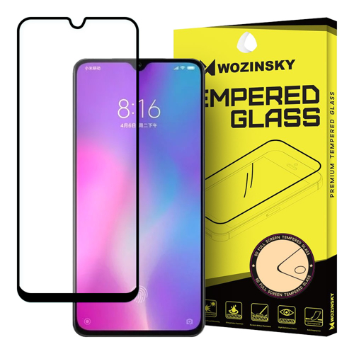 Wozinsky Full Glue kijelzővédő üvegfólia Xiaomi Mi 9 Lite / Mi CC9 fekete