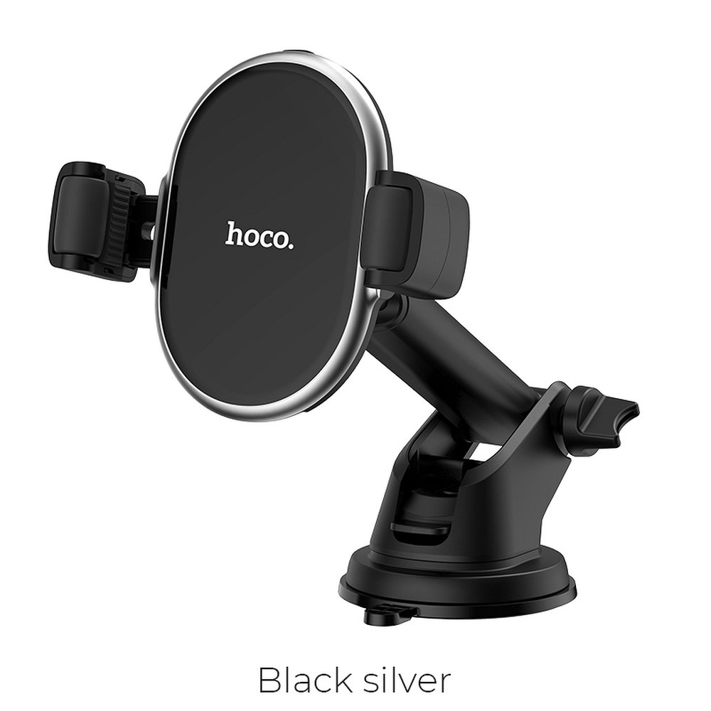 HOCO S12 Selected Rich univerzális autós tartó és vezeték nélküli töltő fekete