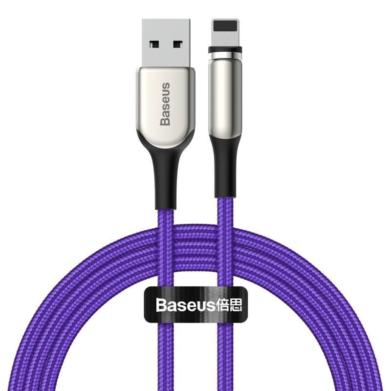 Baseus Zinc mágneses USB - Lightning kábel 1,5A 2m lila