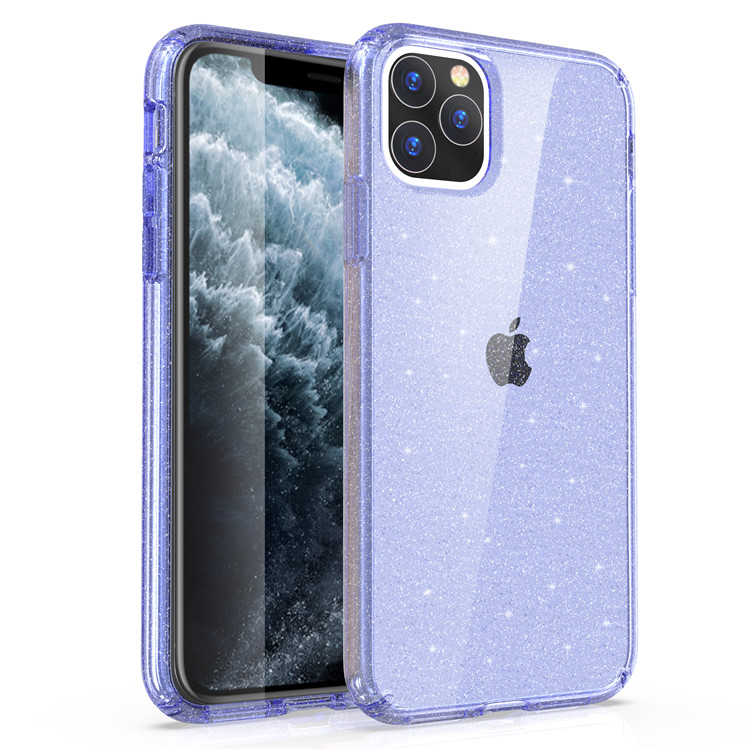 SMD glitter TPU tok iPhone 11 Pro áttetsző lila