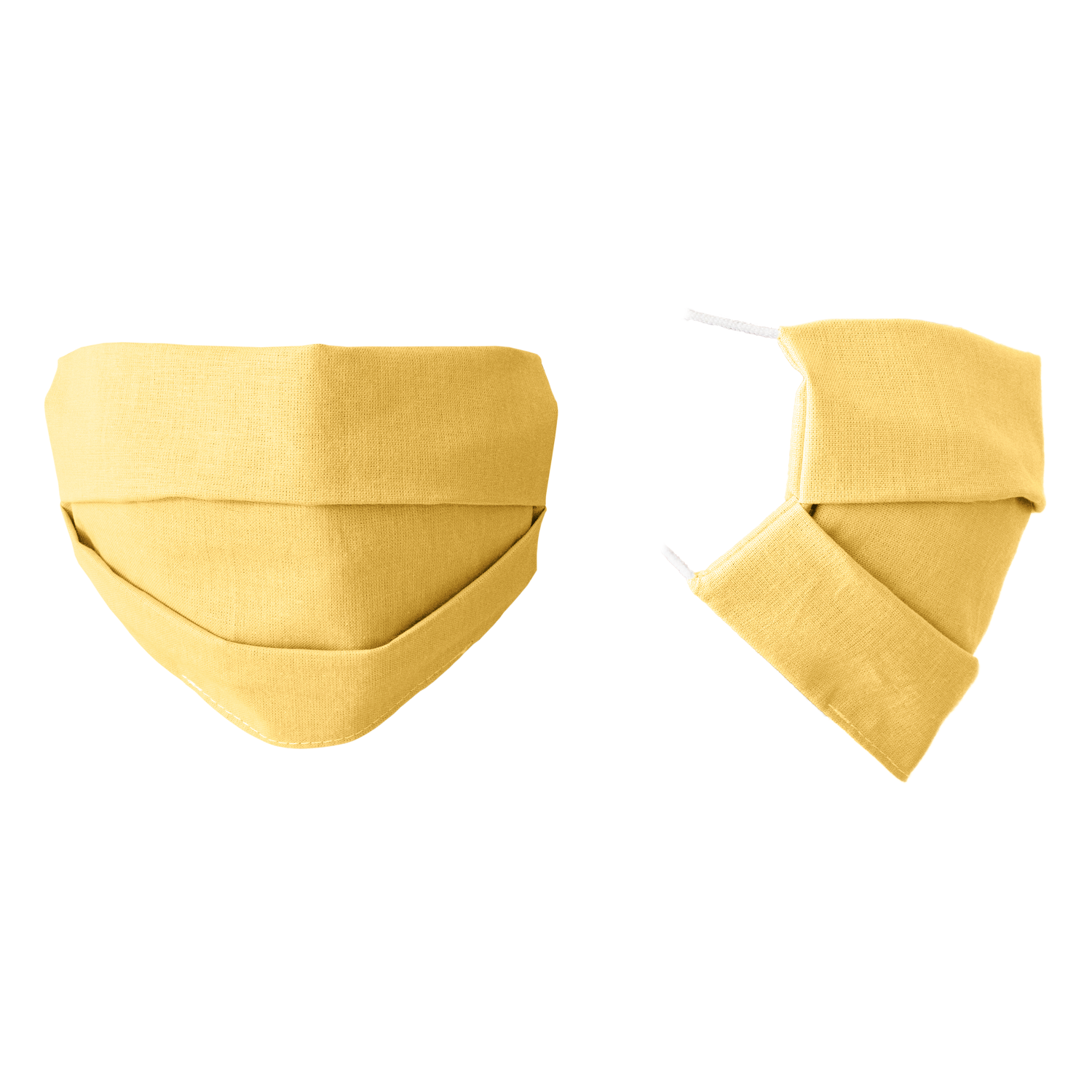 SMD mosható kétrétegű arcmaszk, maszk halványsárga színben