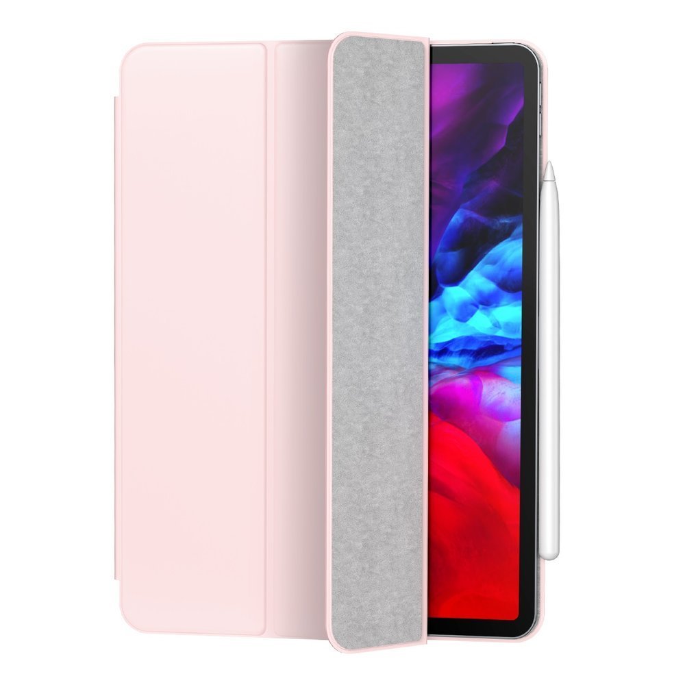 Baseus Simplism Tri-fold mágneses keret nélküli Smart Sleep tok iPad Pro 12,9' 2020 pink (LTAPIPD-FSM04)