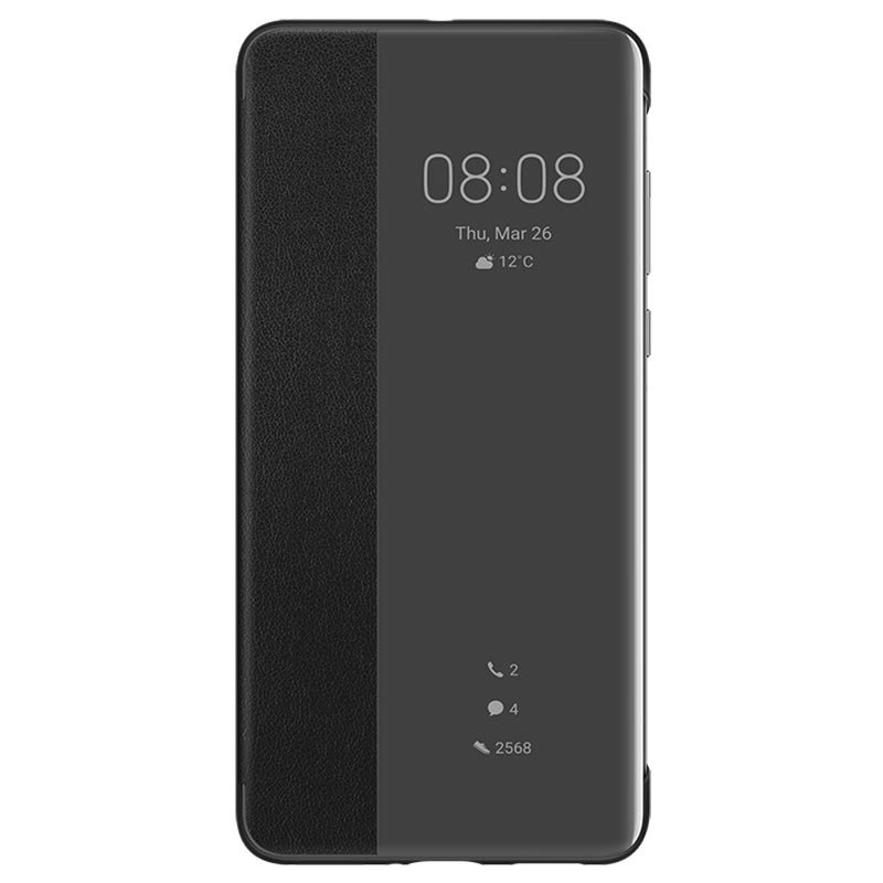 Huawei P40 Smart View gyári fliptok kijelző betekintéssel fekete (51993703)