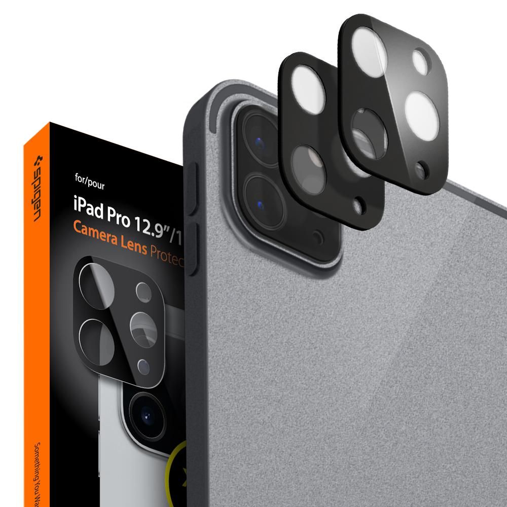 Spigen Glass FC hátlapi kameralencse védő keret iPad 12,9' 2020 / iPad Pro 11' 2020 fekete (AGL01110)