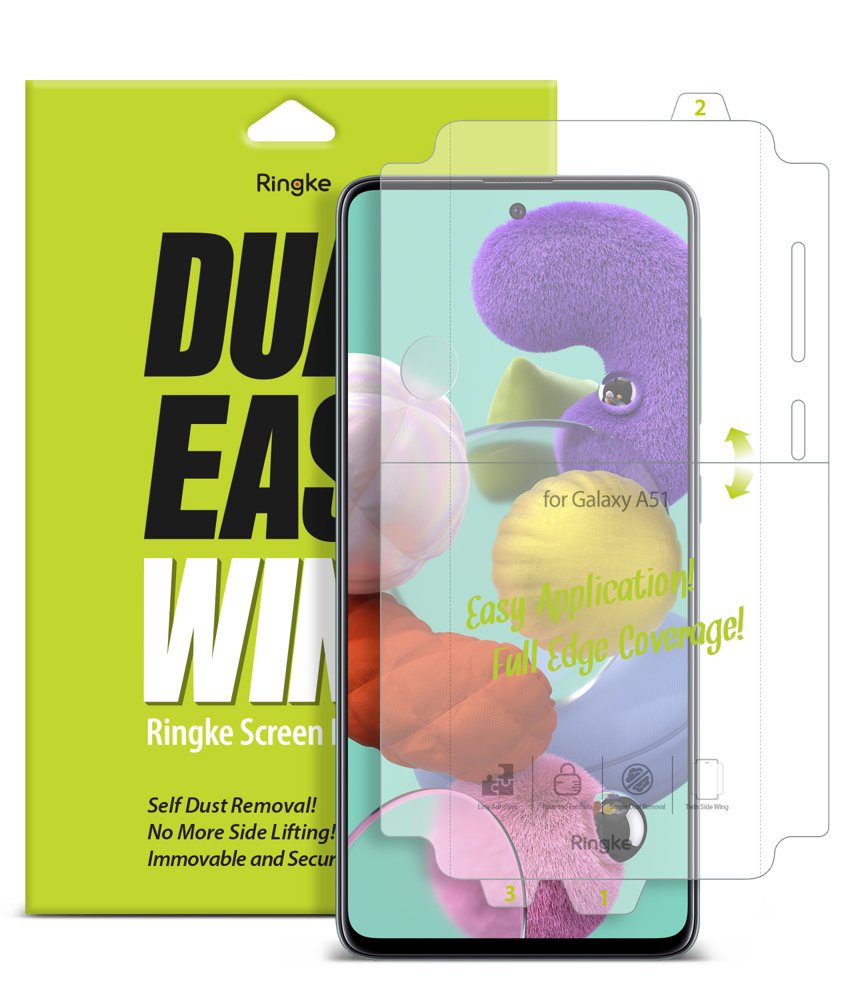 Samsung A51 Ringke Dual Easy 2x kijelzővédő PET fólia (DWSG0001)