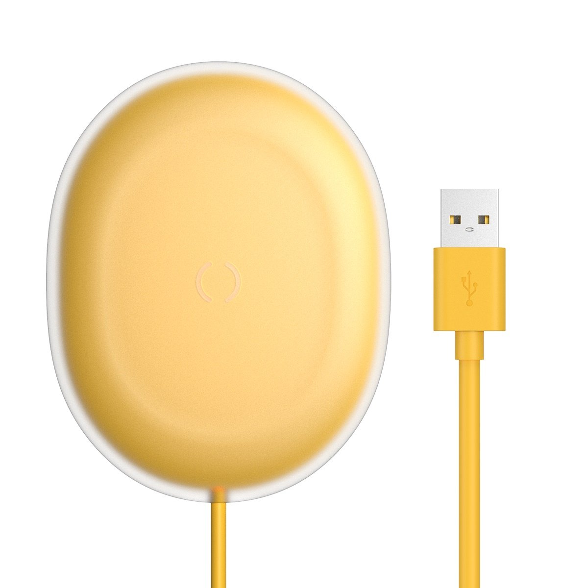 Baseus Jelly Qi vezeték nélküli töltő 15 W + USB - USB Type C kábel sárga (WXGD-0Y)