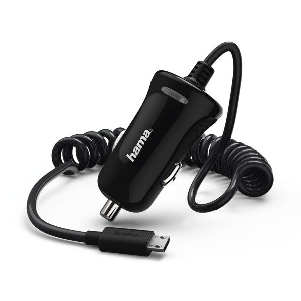 Hama Univerzális autós töltő Micro USB 12 V 2.4 A fekete
