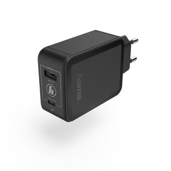 Hama Qualcomm® Quick Charge ™ hálózati töltő USB-C PD / USB-A 42WATT fekete
