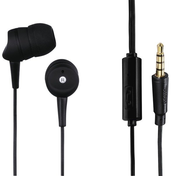 Hama Basic4phone 3.5 mm jack vezetékes fülhallgató mikrofonnal fekete
