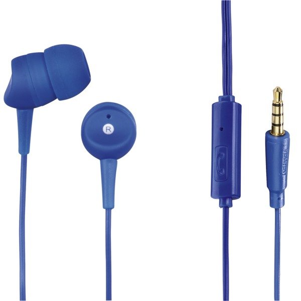 Hama Basic4phone 3.5 mm jack vezetékes fülhallgató mikrofonnal kék