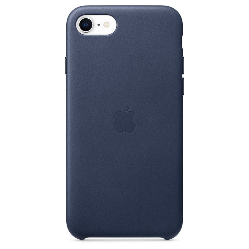 Apple gyári bőr tok Apple iPhone SE 2020 éjsötét kék (MXYN2ZM/A)