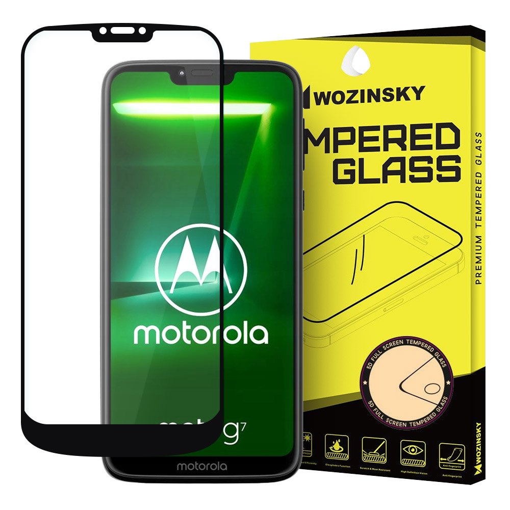 Wozinsky 9H kijelzővédő üvegfólia Motorola Moto G7 Power fekete