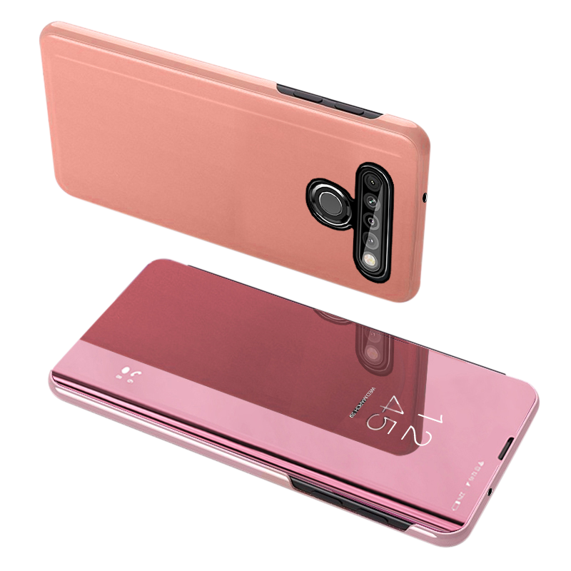 LG K61 Clear View fliptok pink
