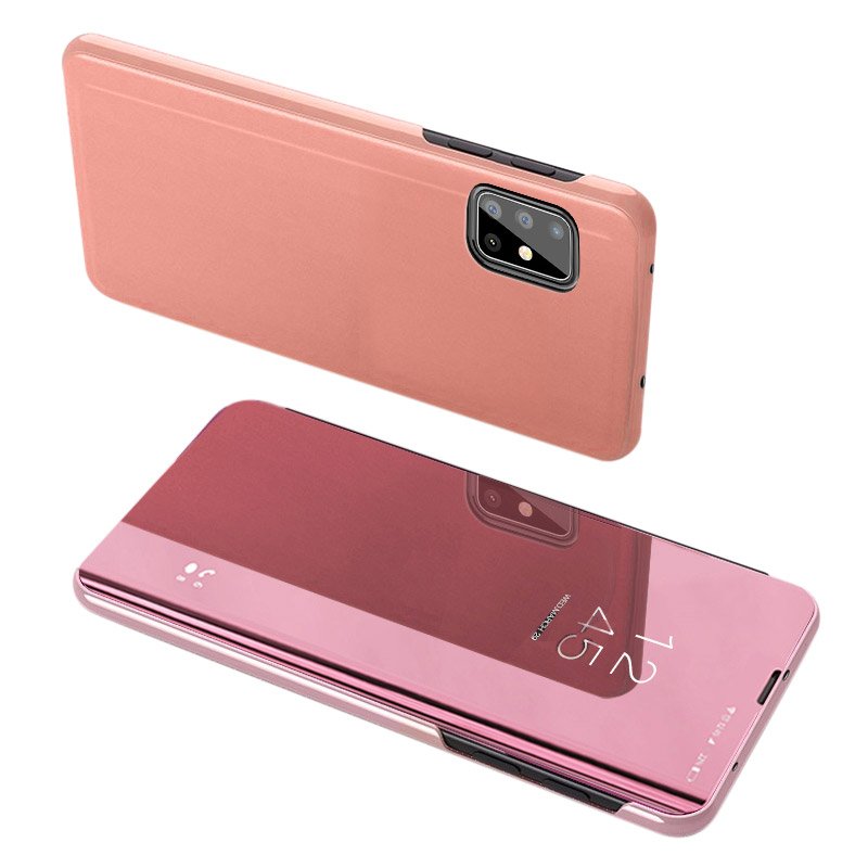 Clear View fliptok Samsung Galaxy A51 5G / Galaxy A31 pink
