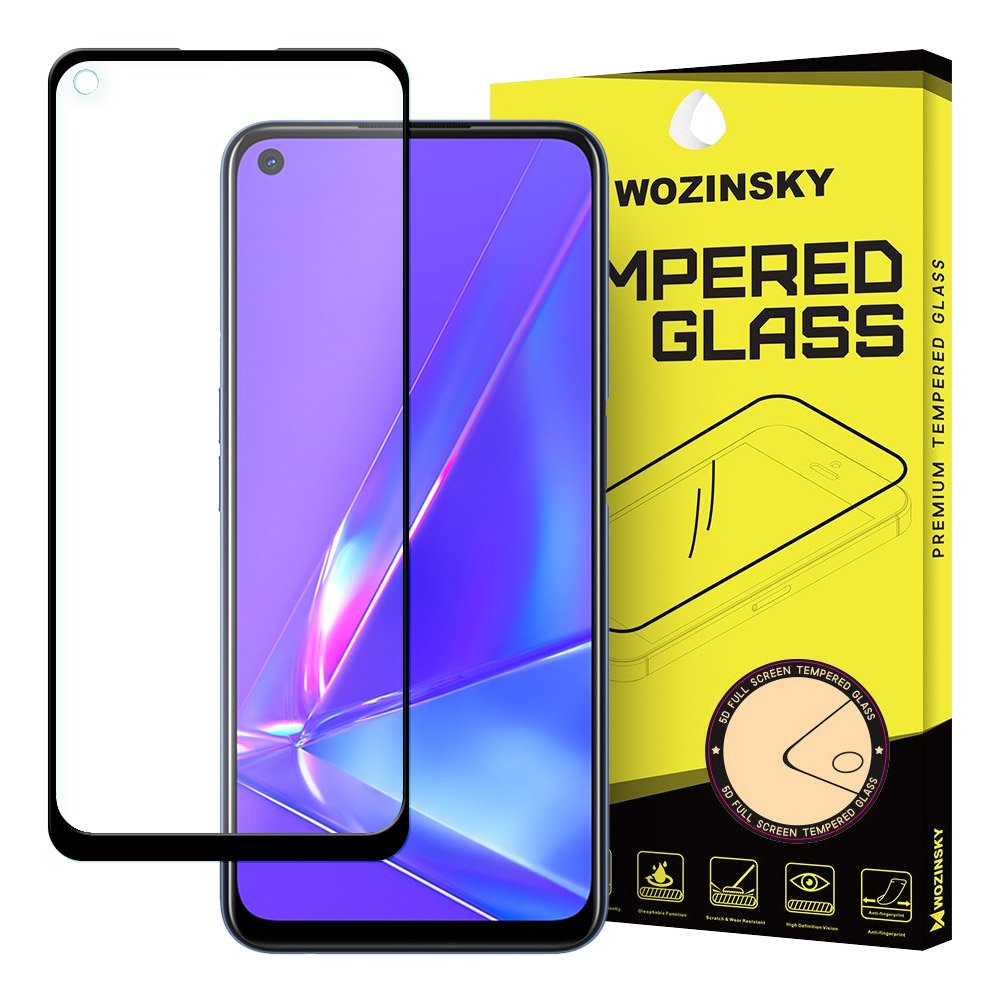Wozinsky 9H kijelzővédő üvegfólia Oppo A72 / A52 fekete