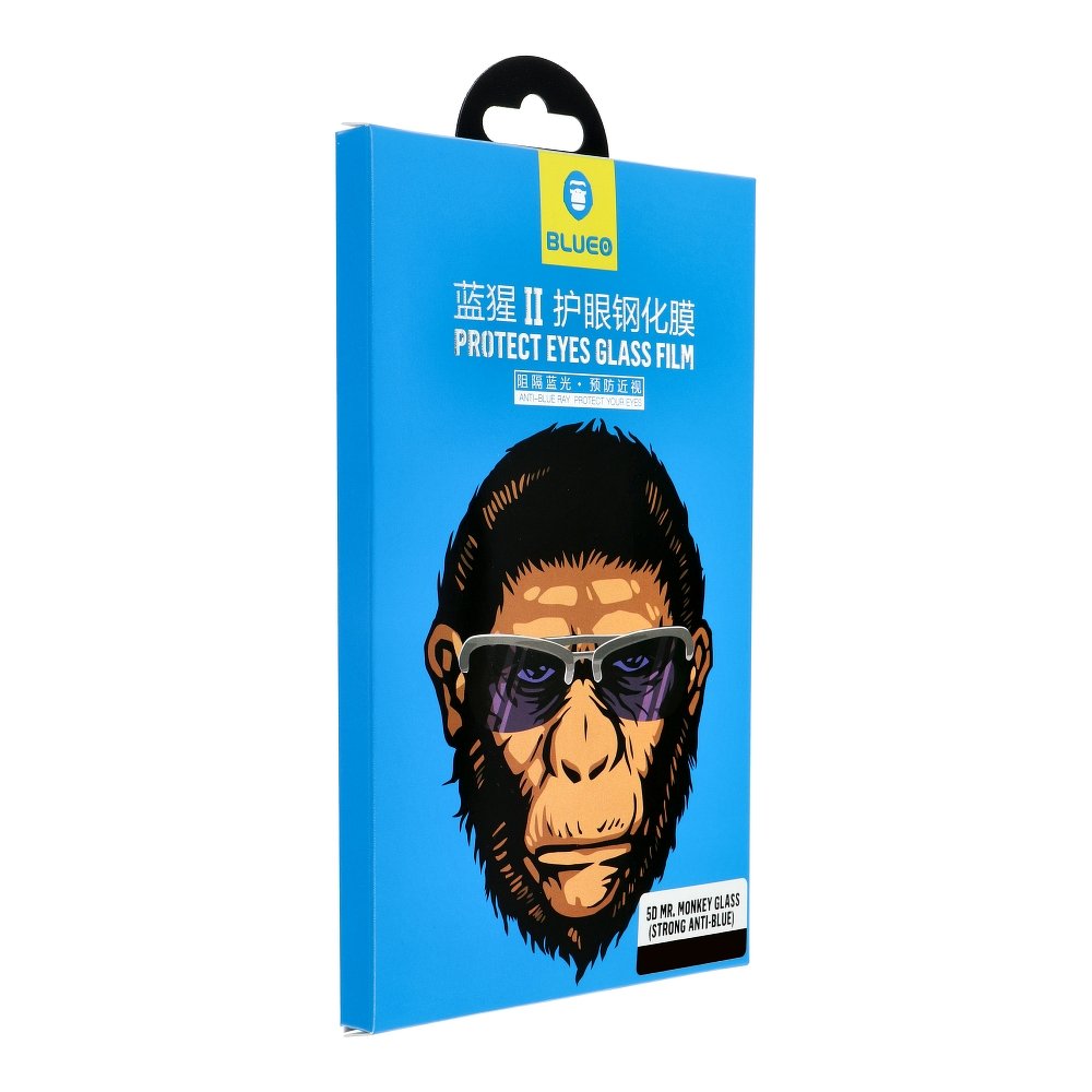  iPhone 12 mini Mr. Monkey 5D üvegfólia 9H extra védelemmel fekete kerettel ( Strong Privacy )