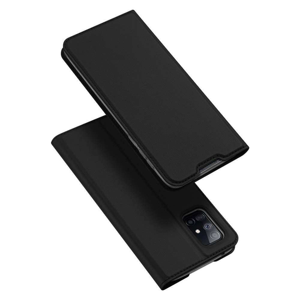 Dux Ducis Skin Pro fliptok Samsung Galaxy A71 5G fekete színben
