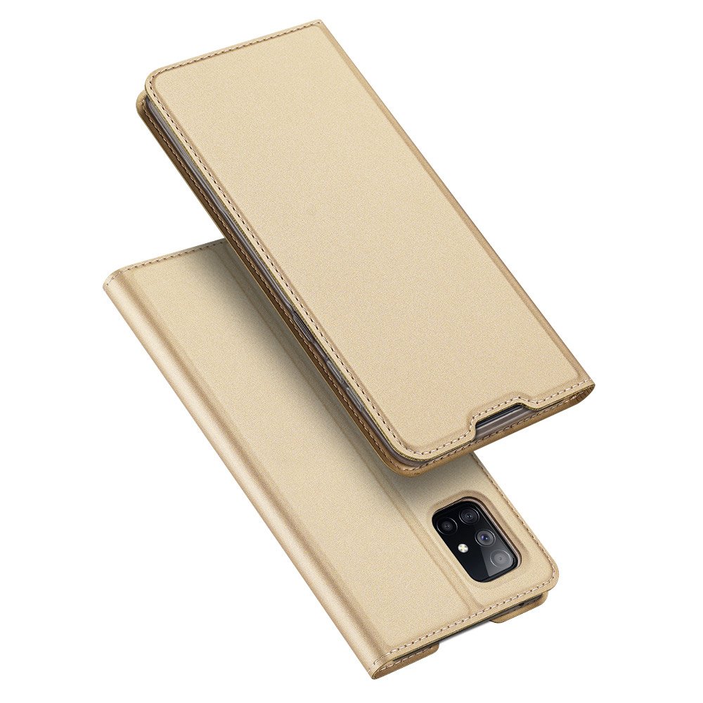 Samsung Galaxy A71 5G Dux Ducis Skin Pro fliptok arany színben
