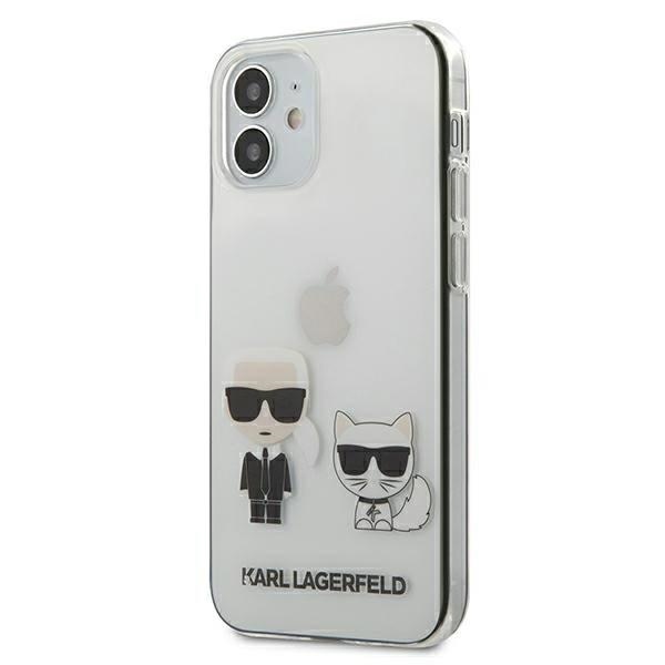 iPhone 12 Mini TPU/PC tok átlátszó Karl Lagerfeld KLHCP12SCKTR Karl Choupette