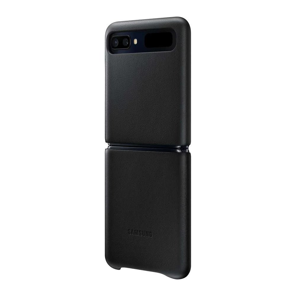 Samsung EF-VF700LBE gyári bőr tok Samsung Galaxy Z Flip fekete