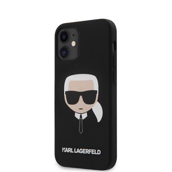 iPhone 12 mini Karl Lagerfeld Head Silicone KLHCP12SSLKHBK tok fekete