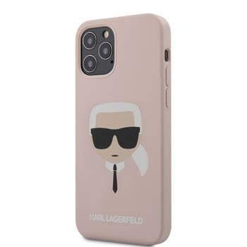 iPhone 12/12 Pro Karl Lagerfeld Head Silicone KLHCP12MSLKHLP tok Light Pink