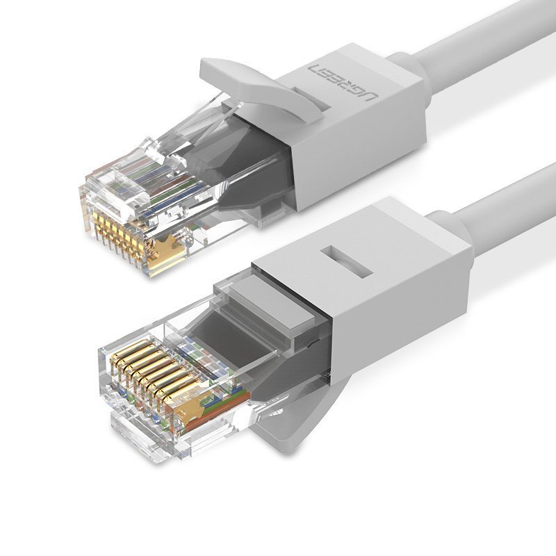 UTP hálózati kábel RJ45 Cat 6 UTP 1000Mbps 1m fehér Ugreen Ethernet patchcord (20174 NW102)