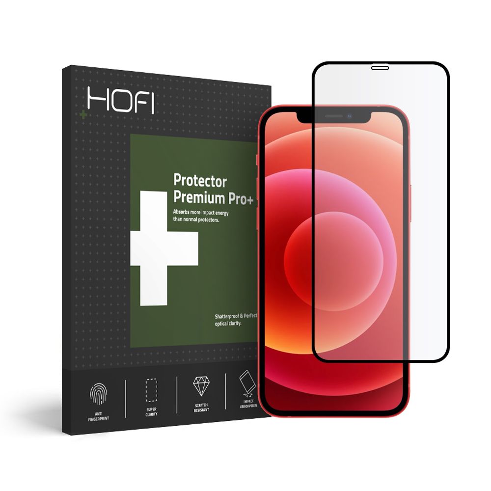 iPhone 12/ 12 Pro Hofi Glass Pro+ kijelzővédő üvegfólia fekete