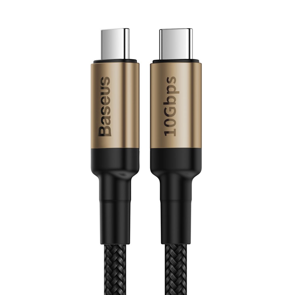 Baseus Cafule Nylon harisnyázott USB-Type C kábel PD3.1 100W 20V 5A QC3.0 1m arany (CATKLF-SV1)