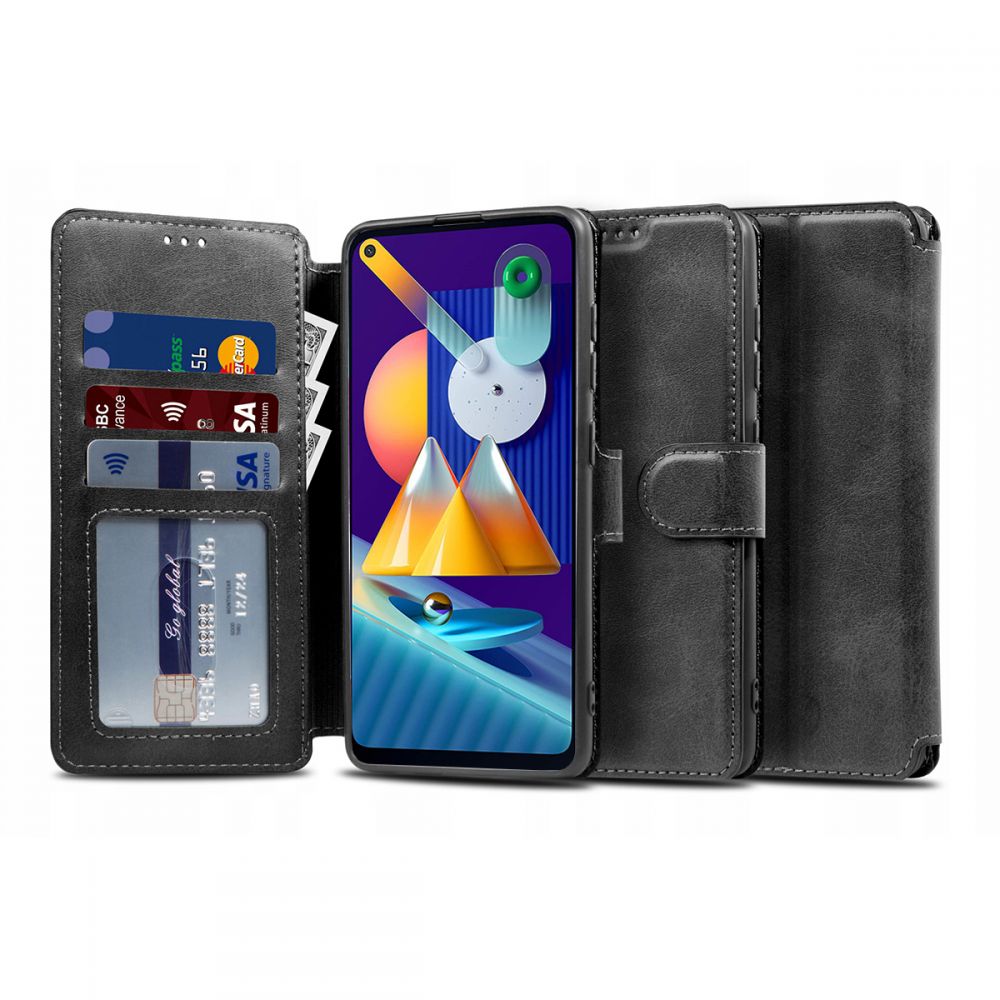 TECH-PROTECT Wallet fliptok Samsung M11 fekete