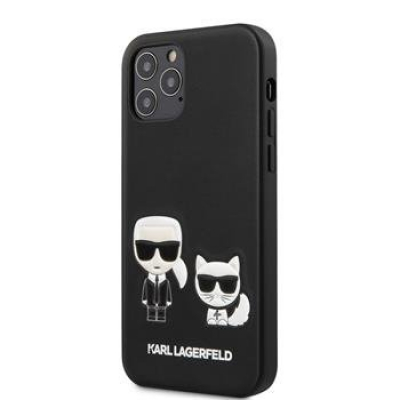iPhone 12 Pro MAX fekete tok Karl Lagerfeld KLHCP12LPCUSKCBK Karl Choupette PU
