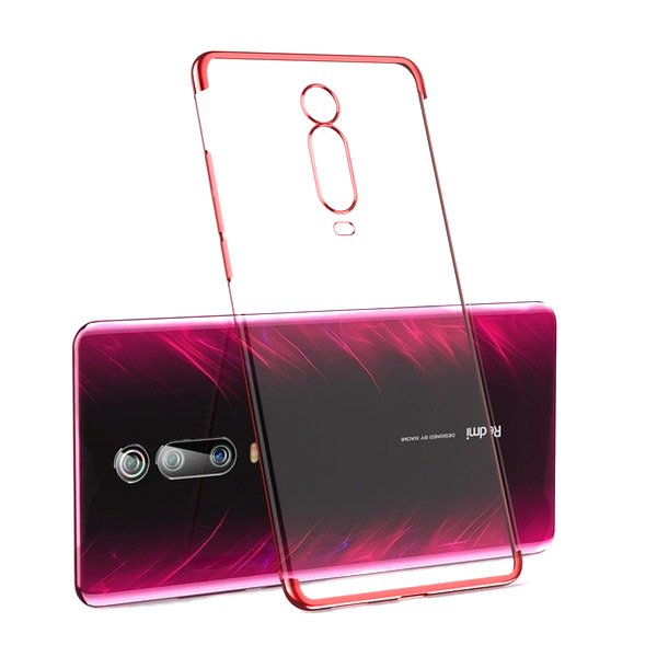 Clear Color Electroplating TPU gél tok Xiaomi Mi 9T / Xiaomi Mi 9T Pro piros