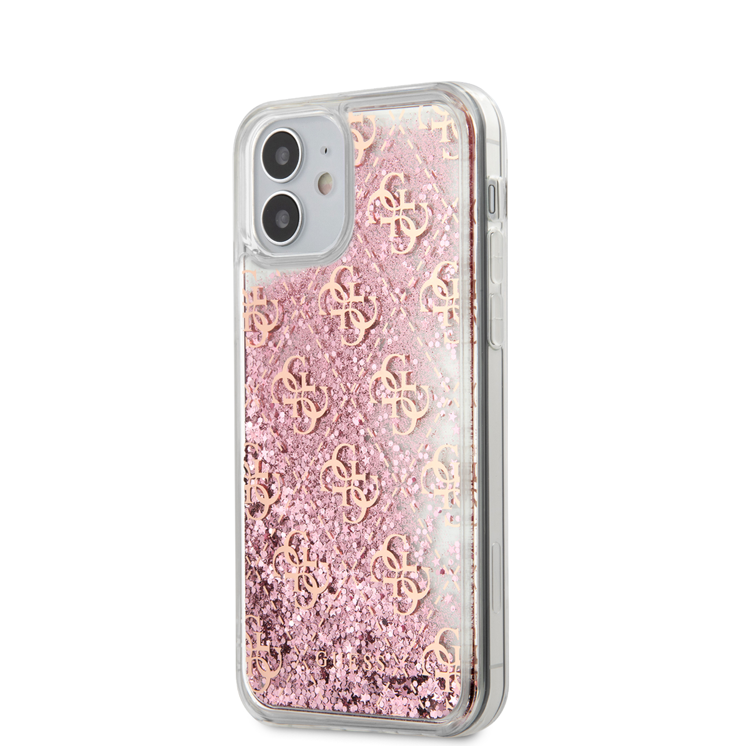 iPhone 12 mini Guess GUHCP12SLG4GSPG 4G Liquid Glitter tok pink