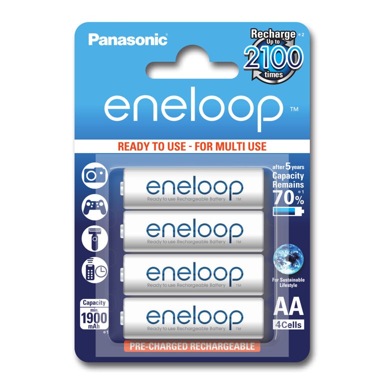 Panasonic Eneloop R6 / AA 1900mAh elem 4 db blister