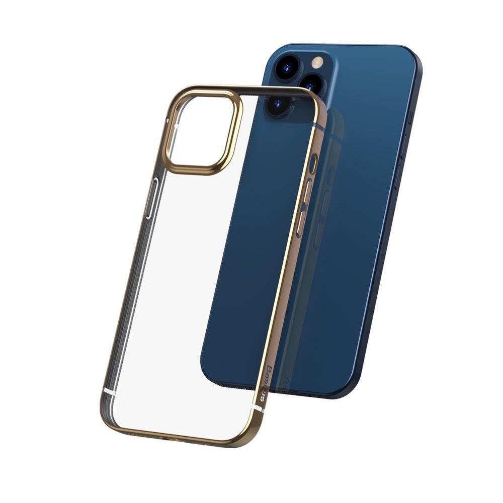 Baseus Shining flexibilis gél tok iPhone 12/ 12 Pro Metal arany (ARAPIPH61N-MD0V)