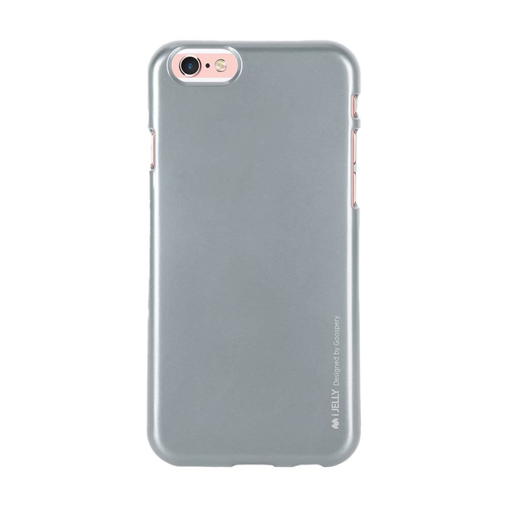 iPhone 12 mini Mercury i-Jelly metál színű TPU tok szürke
