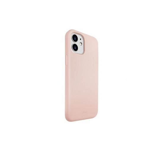 iPhone 12 mini UNIQ Lino Hue szilikon tok rózsaszín