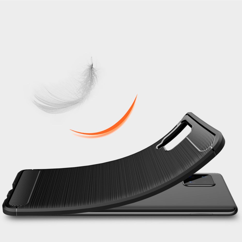 Tech-Protect carbon mintájú TPU tok Samsung A42 5G fekete - 5