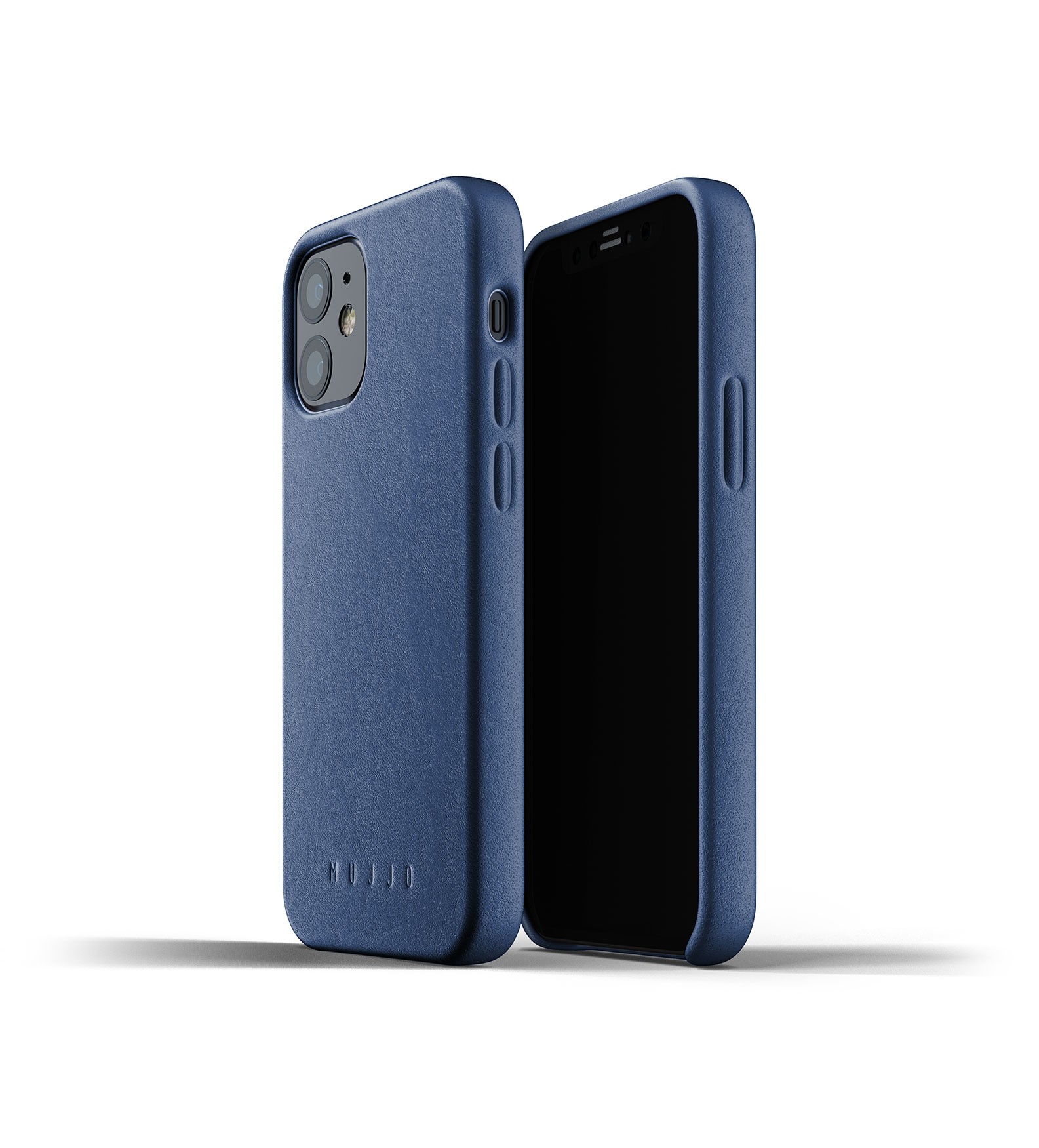 Mujjo Valódi bőr tok iPhone 12 mini Monaco Blue
