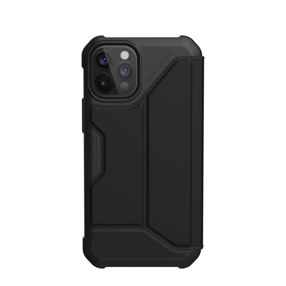 iPhone 12/ 12 Pro UAG Metropolis fokozott védelmet biztosító fliptok fekete