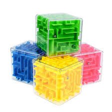Magic Cube labirintus kocka, gyerekjáték citromsárga