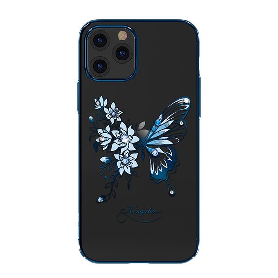 iPhone 12 Pro MAX Kingxbar Butterfly Series tok Swarovski kristállyal kék