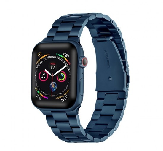XPROTECTOR Rozsdamentes vastag acél szíj Apple Watch 42/44/45 mm kék