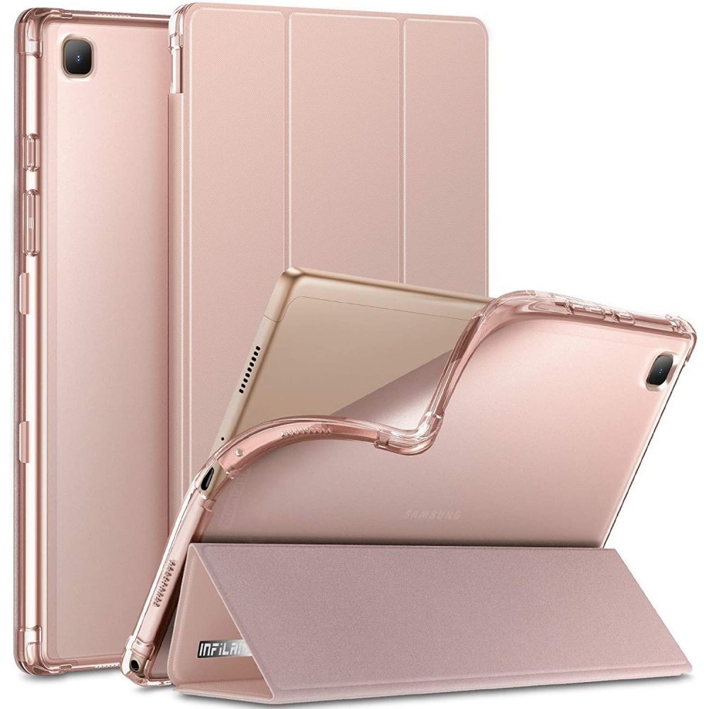 Samsung Tab A7 10.4 T500 / T505 Infiland Smart Stand Tok Pink