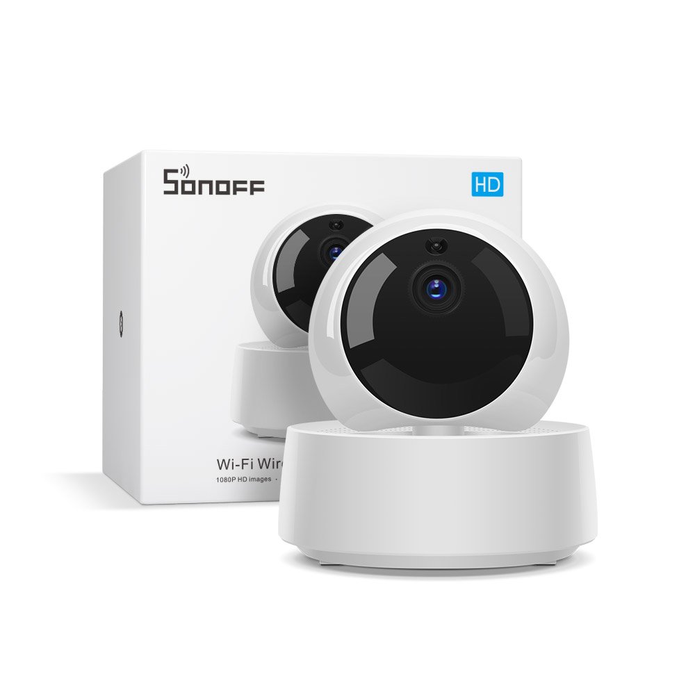 Sonoff GK-200MP2-B Wi-Fi Vezeték nélküli IP biztonsági kamera (340° vízszintes x 120° függőleges) Full HD 1080P fehér (M0802050001)
