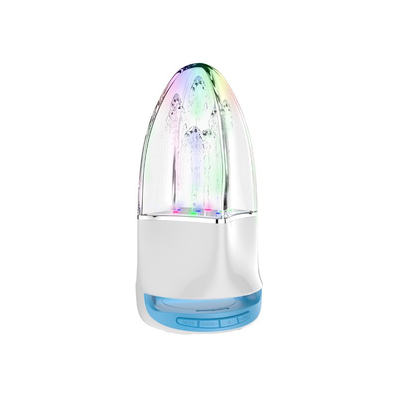 Dudao Vezeték nélküli Bluetooth 5.0 hangszóró vízeséssel és RGB LED világítással fehér (Y11)